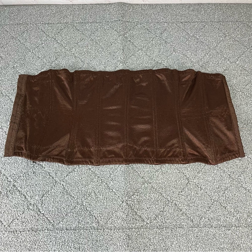 Maidenform Instant Slimmer Waist Trainer Nipper Corset Shapewear Small Brown